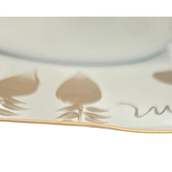 MCM Florence Thomas Hand Painted Metal Cheese Tray w/bowl, Pasadena CA 11” Vtg - Picture 6 of 8